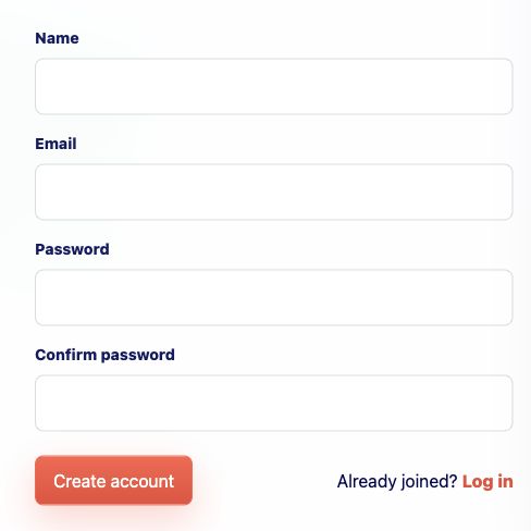 Cropped screenshot of the Zwely signup form fields and create account button.
