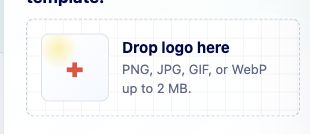 Cropped screenshot of the email logo upload area.