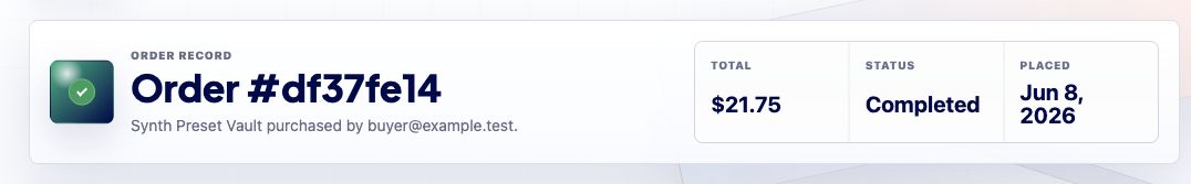 Cropped screenshot of the order detail panels.
