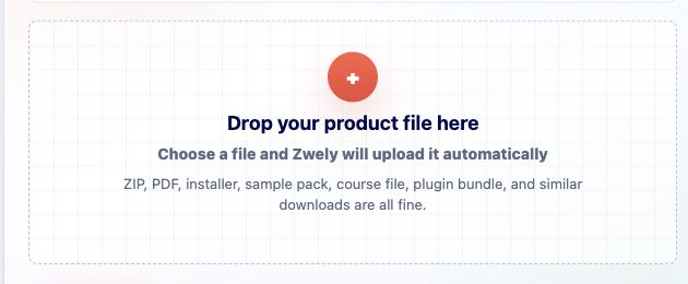 Cropped screenshot of the drag and drop file uploader.