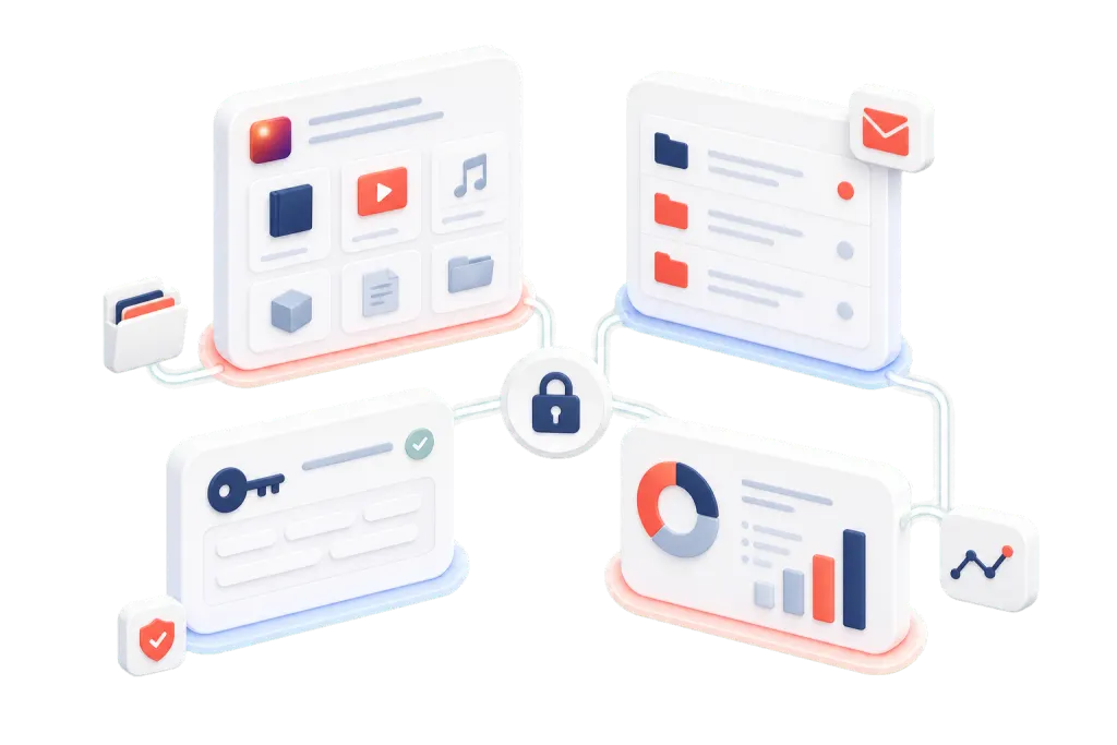 Zwely product setup, checkout, delivery, license key, and analytics features arranged together